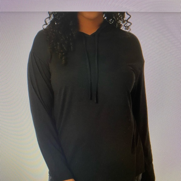 32 degrees Heat Cool Size L Black NWT - women’s cool long sleeve hooded t-shirt - Picture 2 of 2